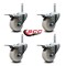 Service Caster 4 Inch Nylon Swivel 34 Inch Threaded Stem Caster Set with Total Lock Brake SCC-TSTTL20S414-NYS-34212-4 - alternate 2